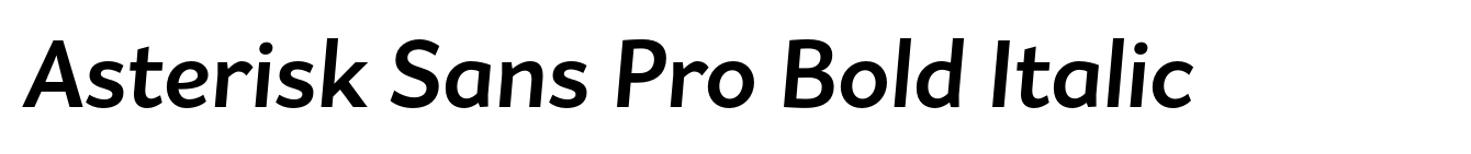Asterisk Sans Pro Bold Italic